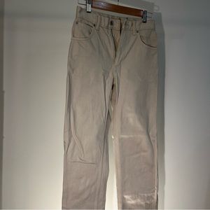 Uniqlo straight leg cream jeans